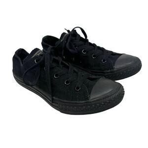 Black Converse All Star Low Top Chuck Taylors Sneakers Shoes Youth Boys 3